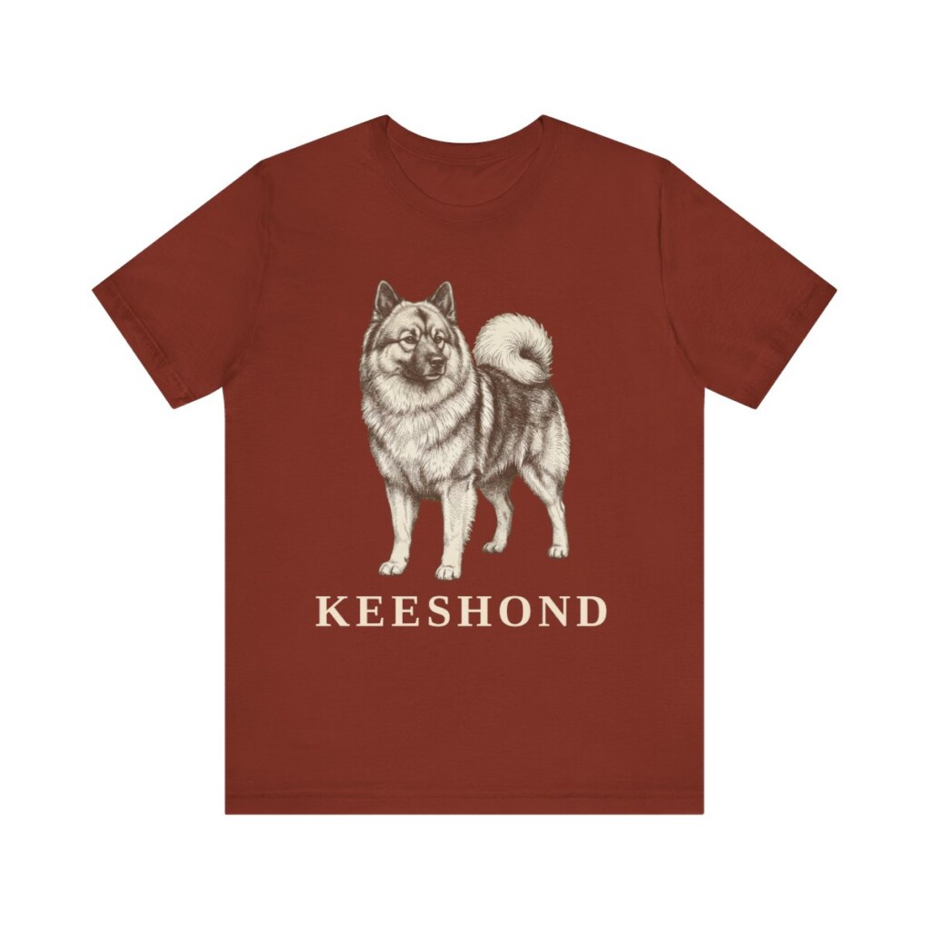 Keeshond Lover Shirt, Vintage Dog Sketch Tee, Dog Lover Gift