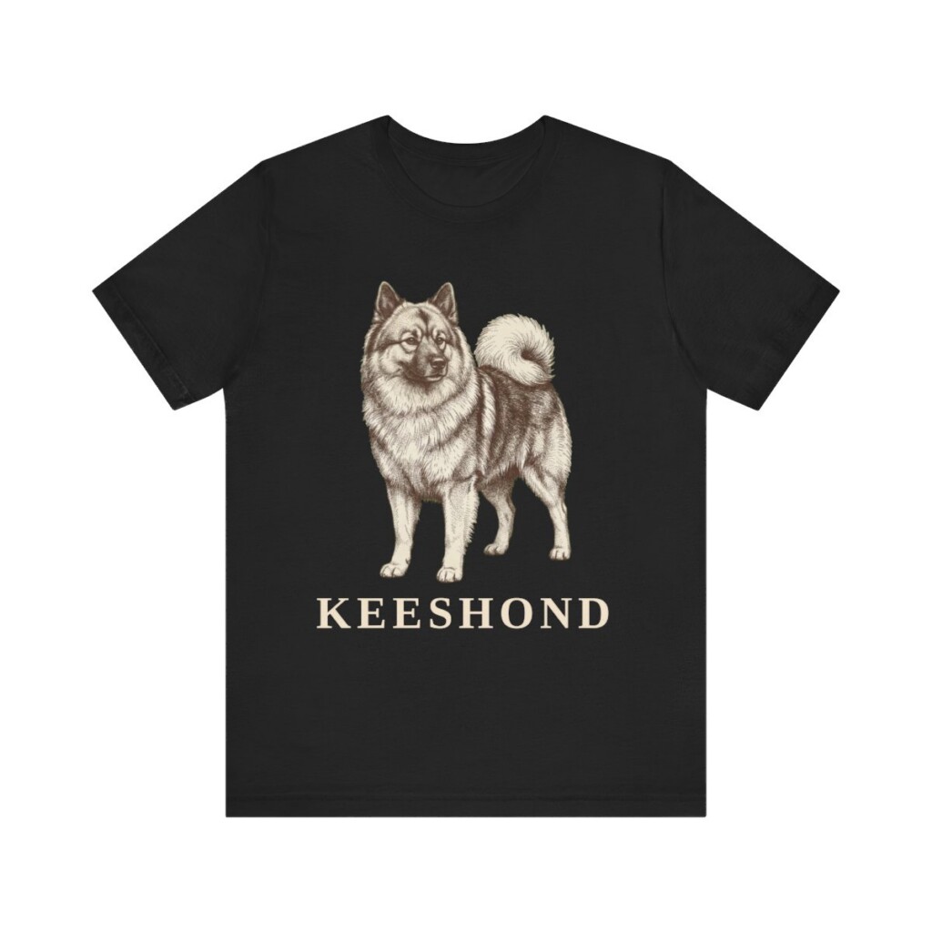 Keeshond Lover Shirt, Vintage Dog Sketch Tee, Dog Lover Gift