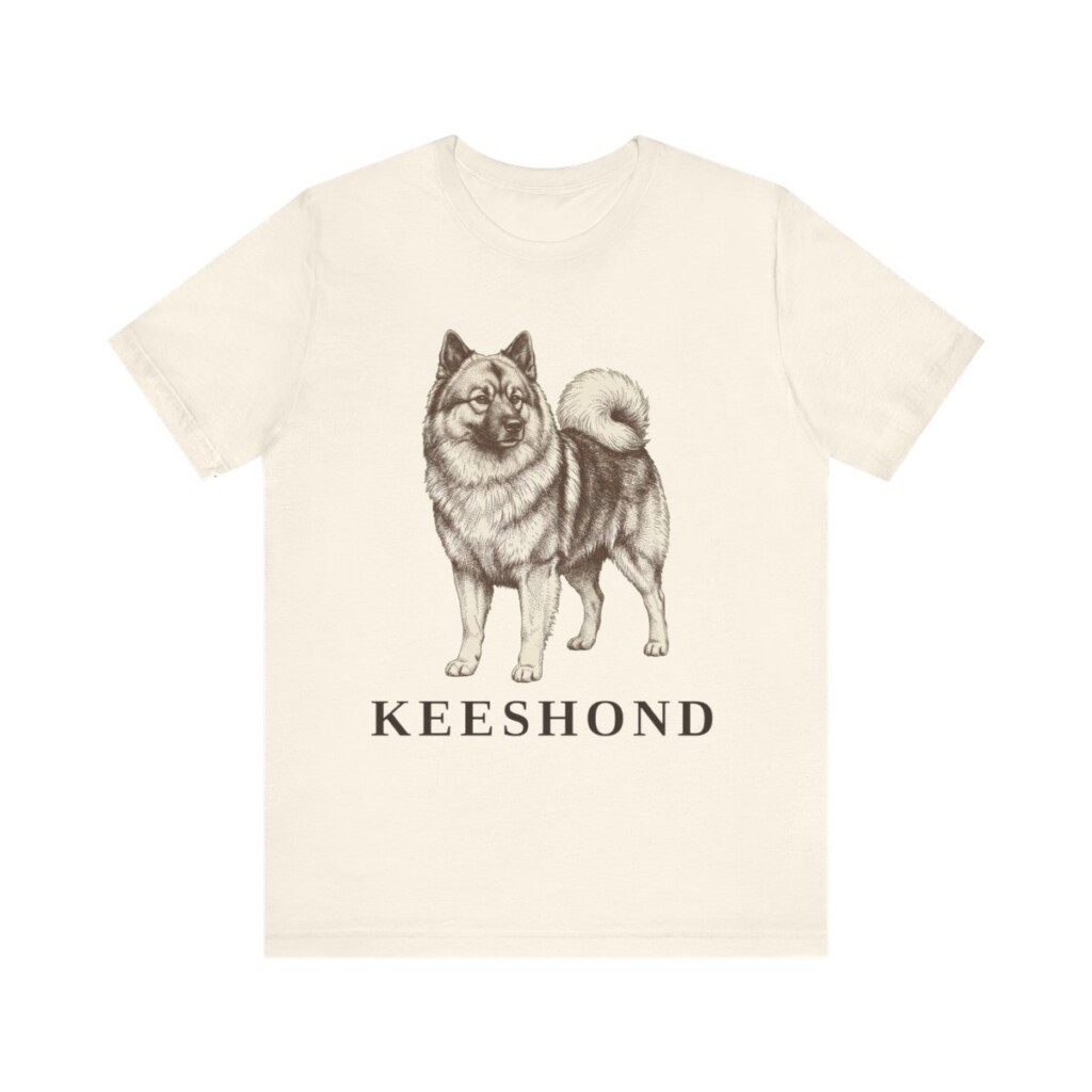 Keeshond Lover Shirt, Vintage Dog Sketch Tee, Dog Lover Gift