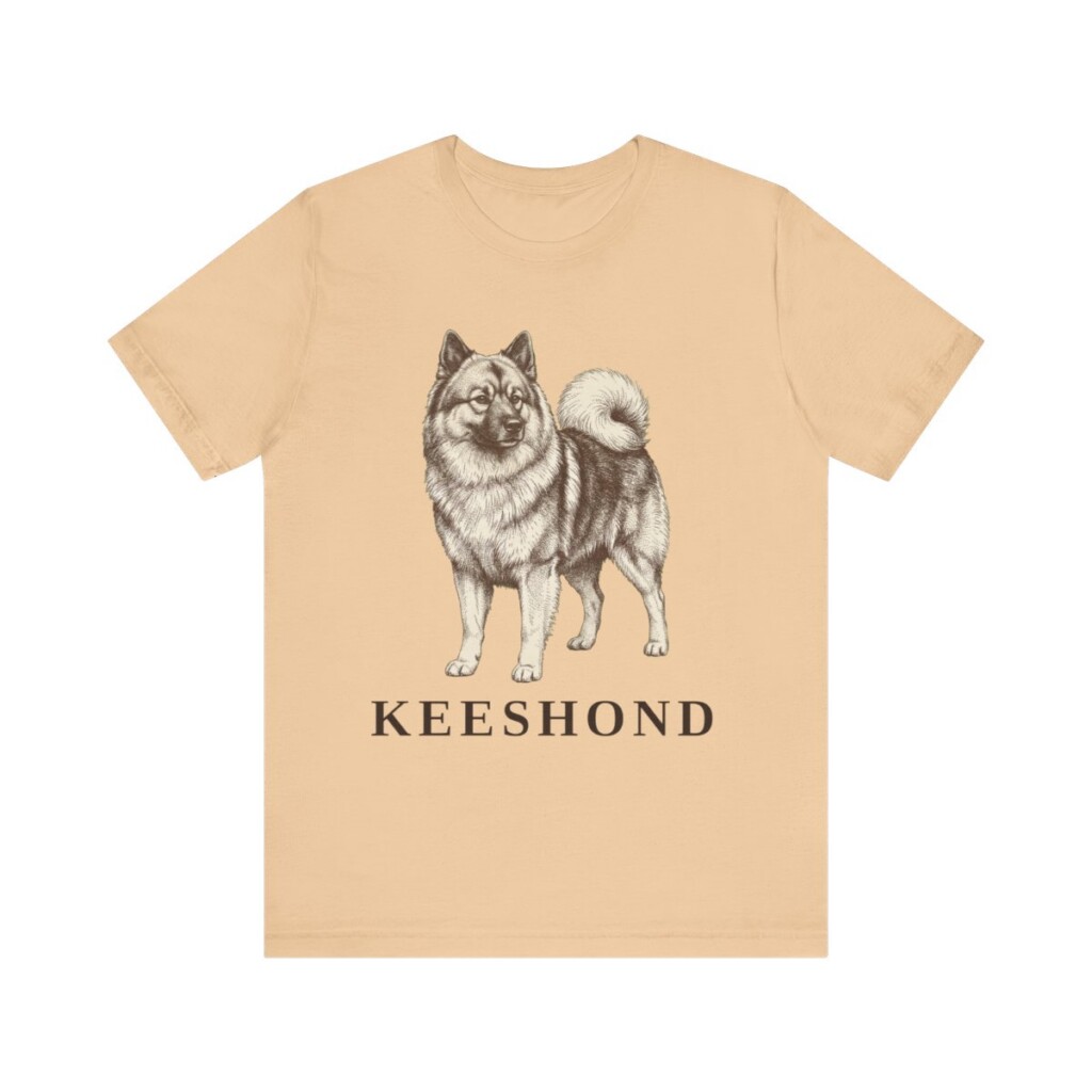 Keeshond Lover Shirt, Vintage Dog Sketch Tee, Dog Lover Gift