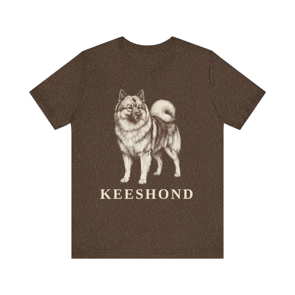 Keeshond Lover Shirt, Vintage Dog Sketch Tee, Dog Lover Gift
