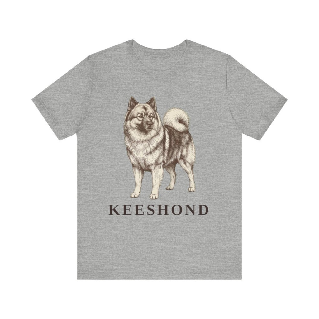 Keeshond Lover Shirt, Vintage Dog Sketch Tee, Dog Lover Gift