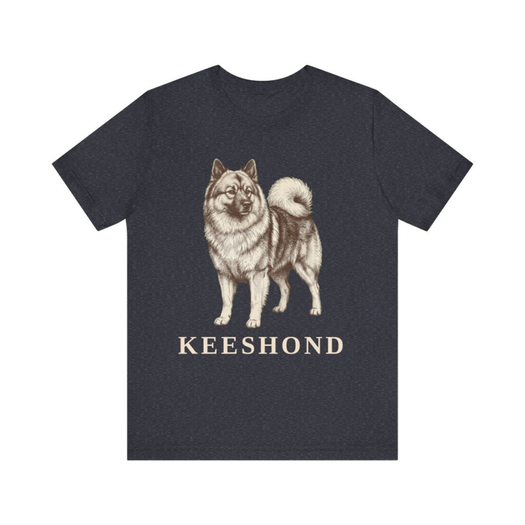 Keeshond Lover Shirt, Vintage Dog Sketch Tee, Dog Lover Gift