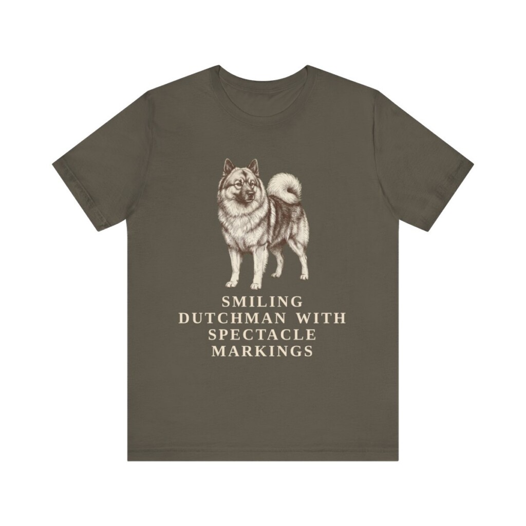 Keeshond Humor Shirt, Vintage Dog Sketch Tee, Dog Humor Gift