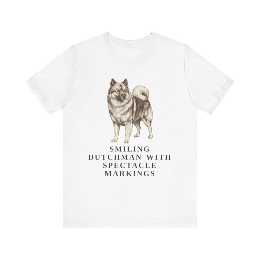 Keeshond Humor Shirt, Vintage Dog Sketch Tee, Dog Humor Gift