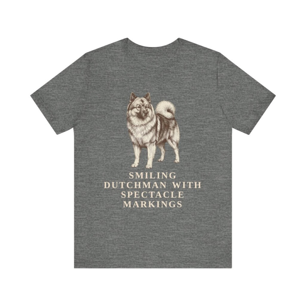 Keeshond Humor Shirt, Vintage Dog Sketch Tee, Dog Humor Gift