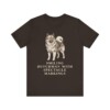 Keeshond Humor Shirt, Vintage Dog Sketch Tee, Dog Humor Gift