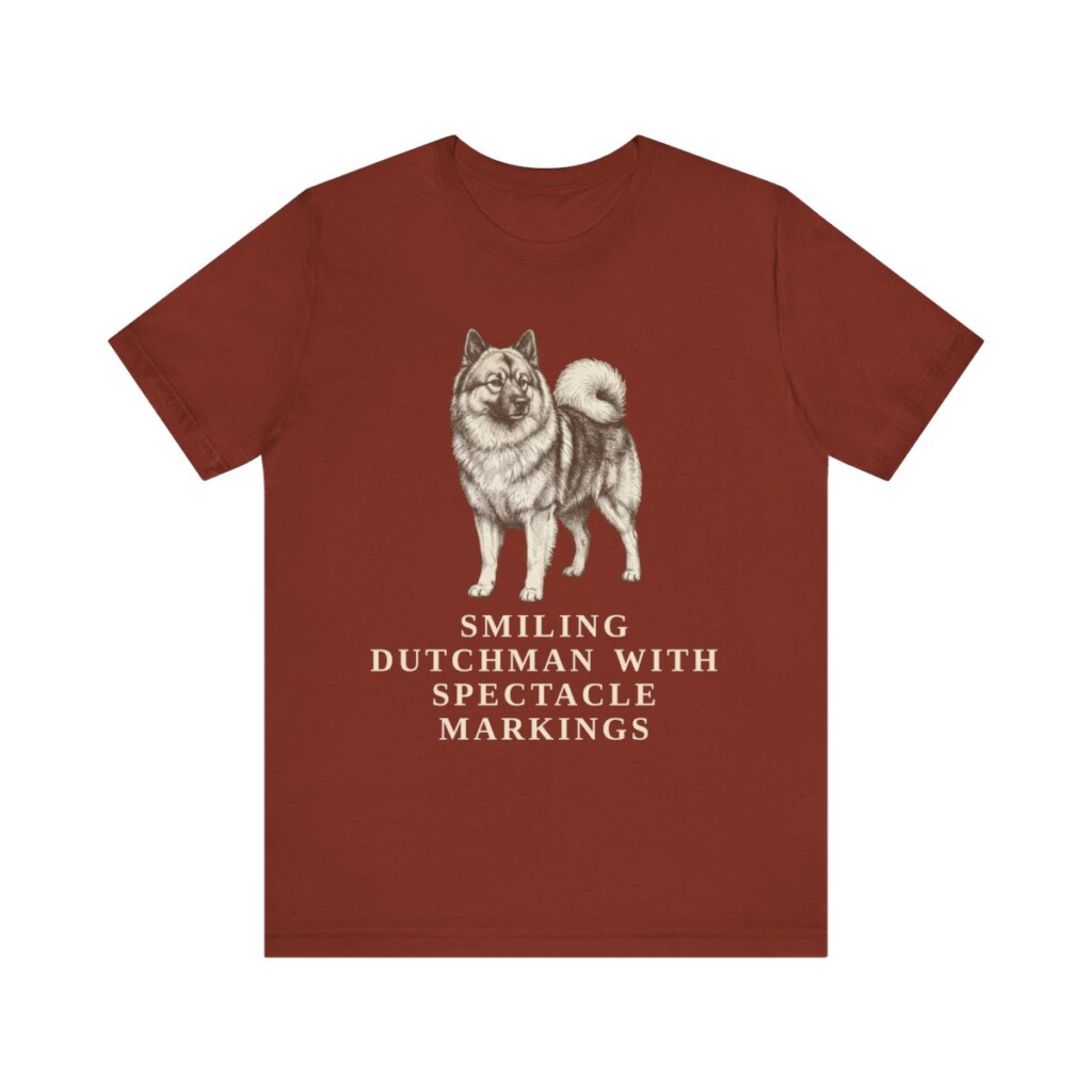 Keeshond Humor Shirt, Vintage Dog Sketch Tee, Dog Humor Gift