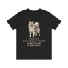 Keeshond Humor Shirt, Vintage Dog Sketch Tee, Dog Humor Gift
