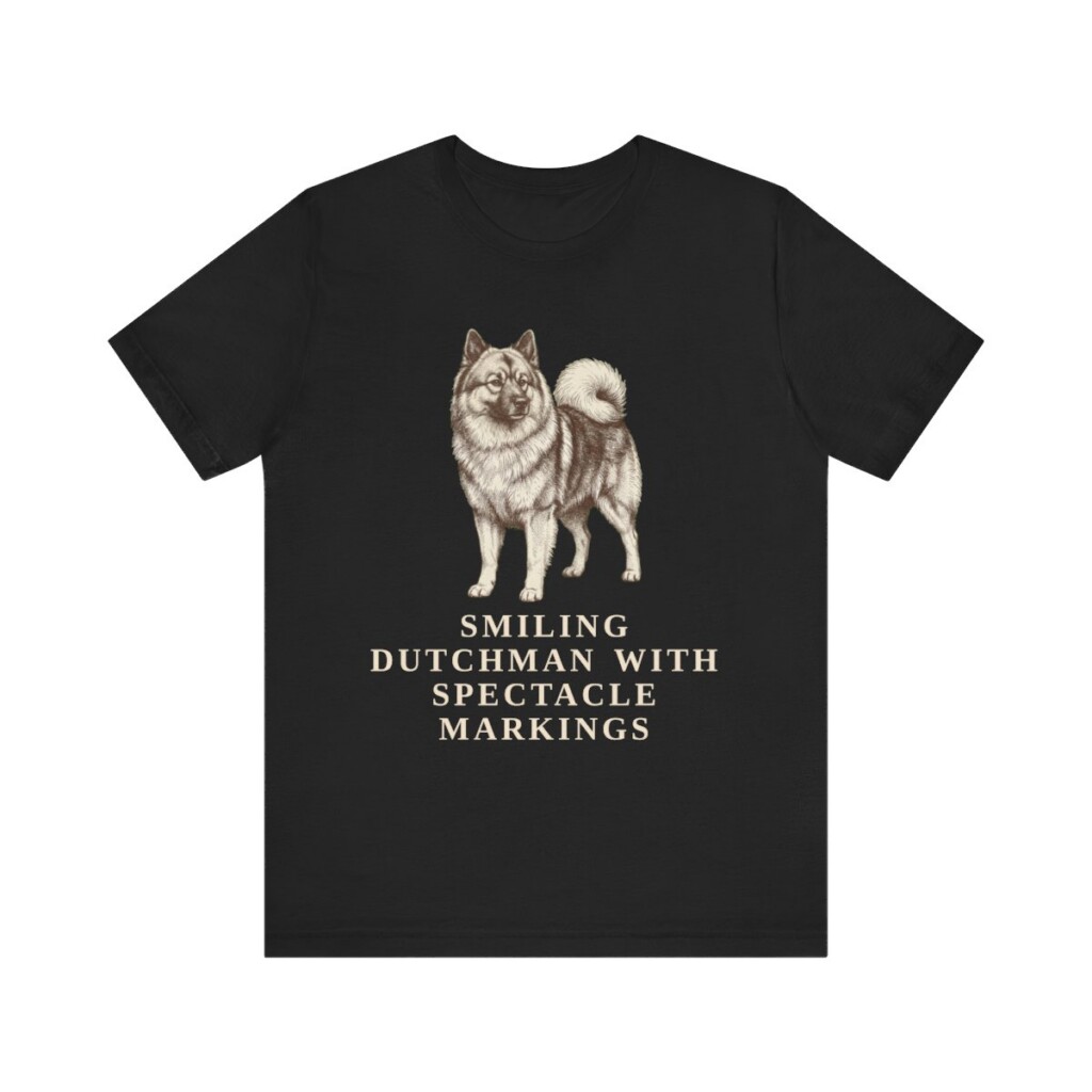 Keeshond Humor Shirt, Vintage Dog Sketch Tee, Dog Humor Gift