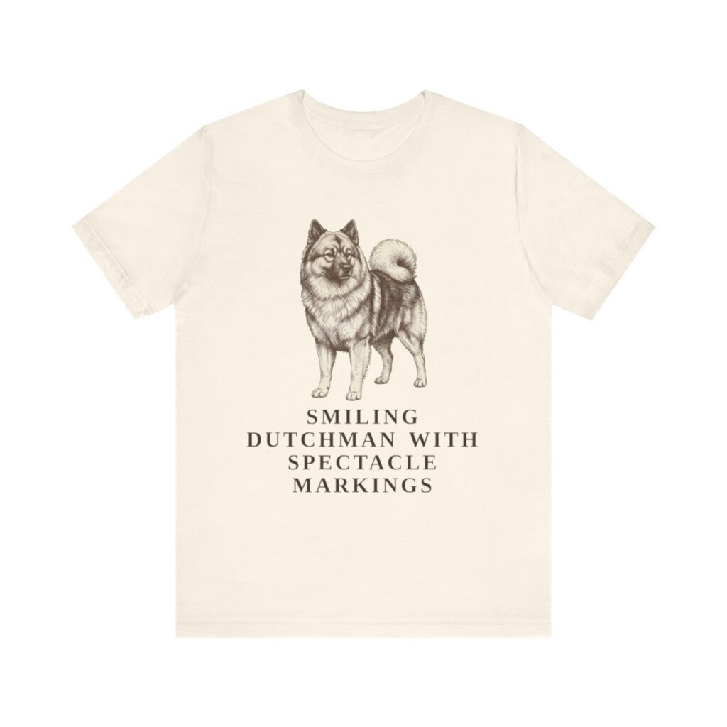 Keeshond Humor Shirt, Vintage Dog Sketch Tee, Dog Humor Gift