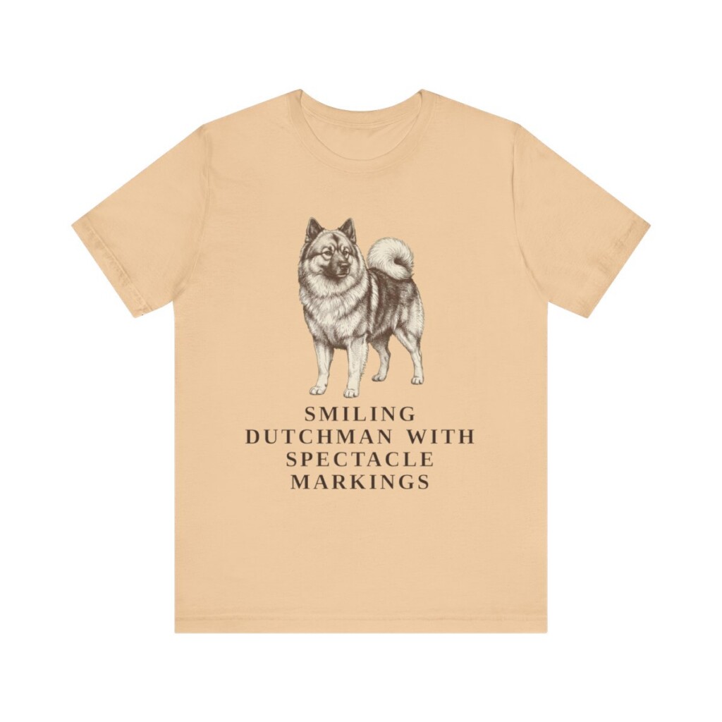 Keeshond Humor Shirt, Vintage Dog Sketch Tee, Dog Humor Gift