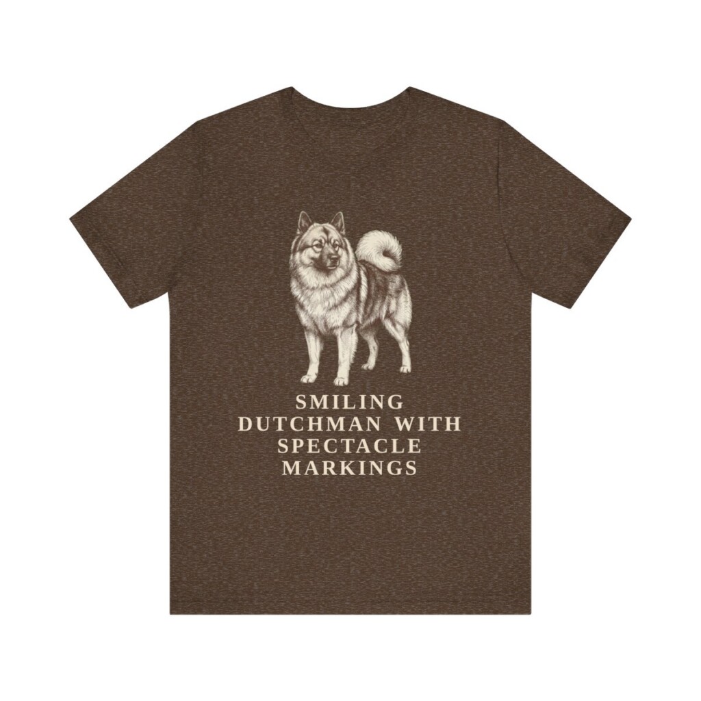 Keeshond Humor Shirt, Vintage Dog Sketch Tee, Dog Humor Gift