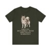 Keeshond Humor Shirt, Vintage Dog Sketch Tee, Dog Humor Gift