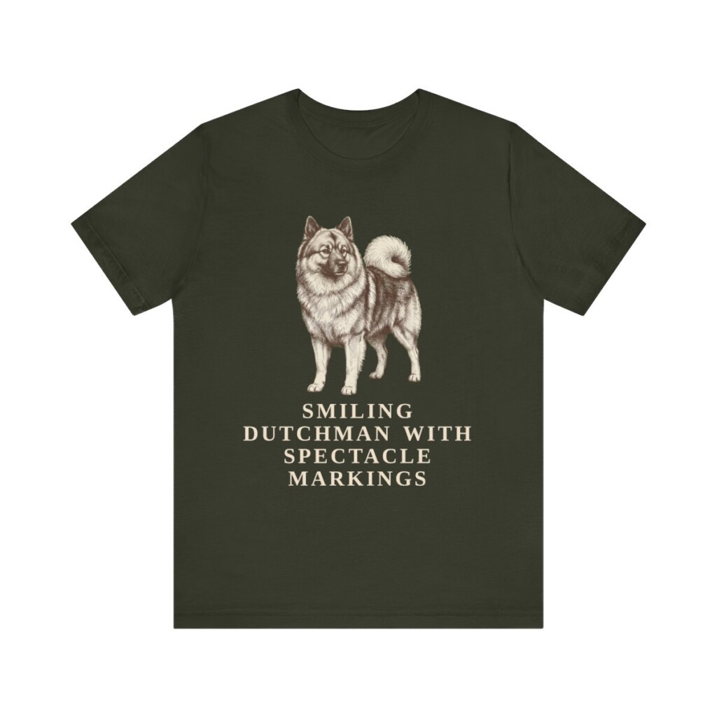 Keeshond Humor Shirt, Vintage Dog Sketch Tee, Dog Humor Gift