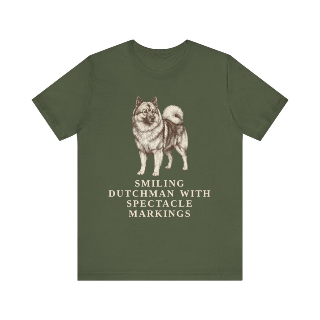 Keeshond Humor Shirt, Vintage Dog Sketch Tee, Dog Humor Gift