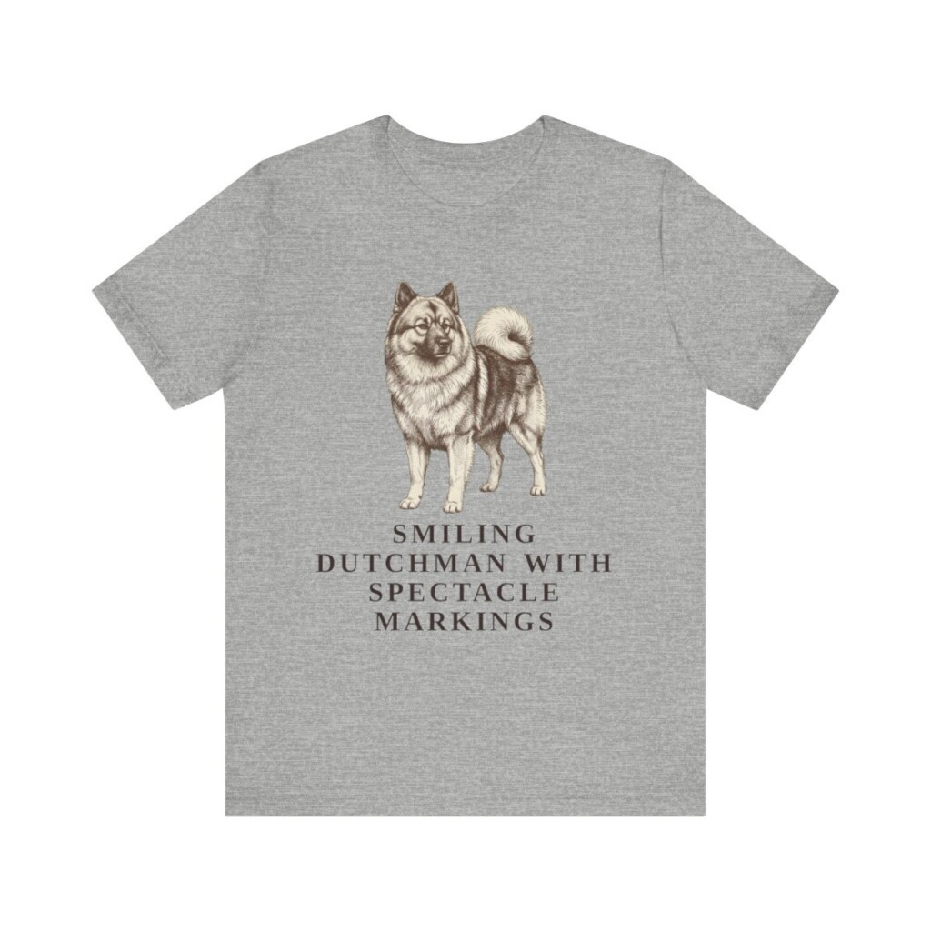 Keeshond Humor Shirt, Vintage Dog Sketch Tee, Dog Humor Gift