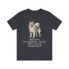 Keeshond Humor Shirt, Vintage Dog Sketch Tee, Dog Humor Gift