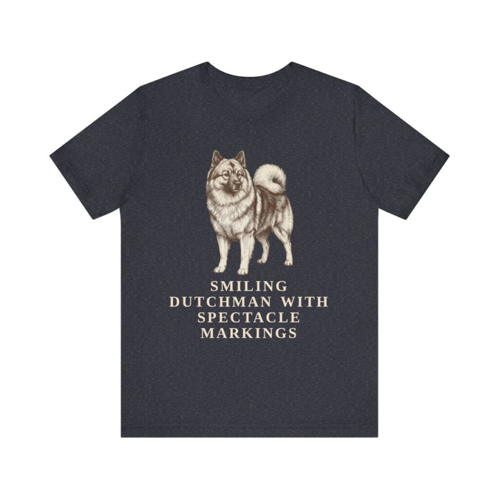 Keeshond Humor Shirt, Vintage Dog Sketch Tee, Dog Humor Gift
