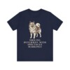 Keeshond Humor Shirt, Vintage Dog Sketch Tee, Dog Humor Gift