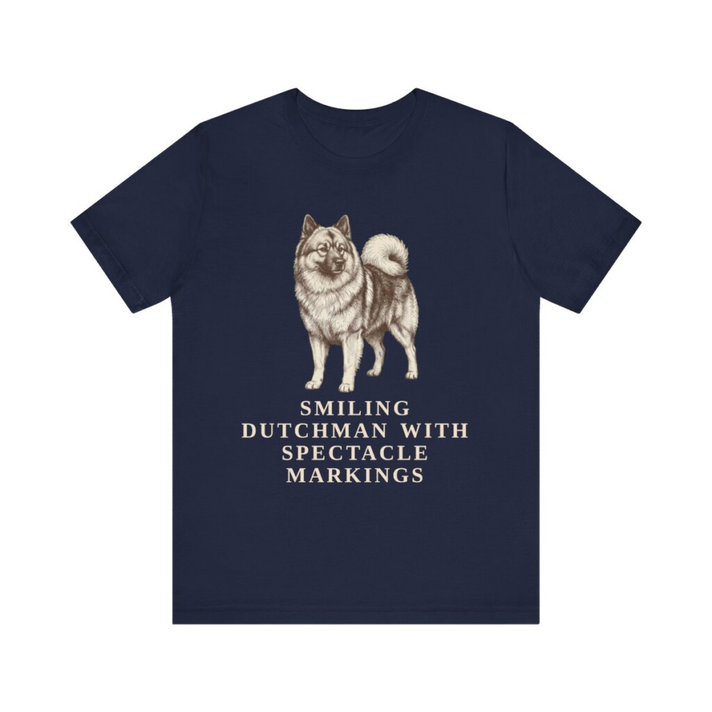Keeshond Humor Shirt, Vintage Dog Sketch Tee, Dog Humor Gift
