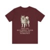 Keeshond Humor Shirt, Vintage Dog Sketch Tee, Dog Humor Gift