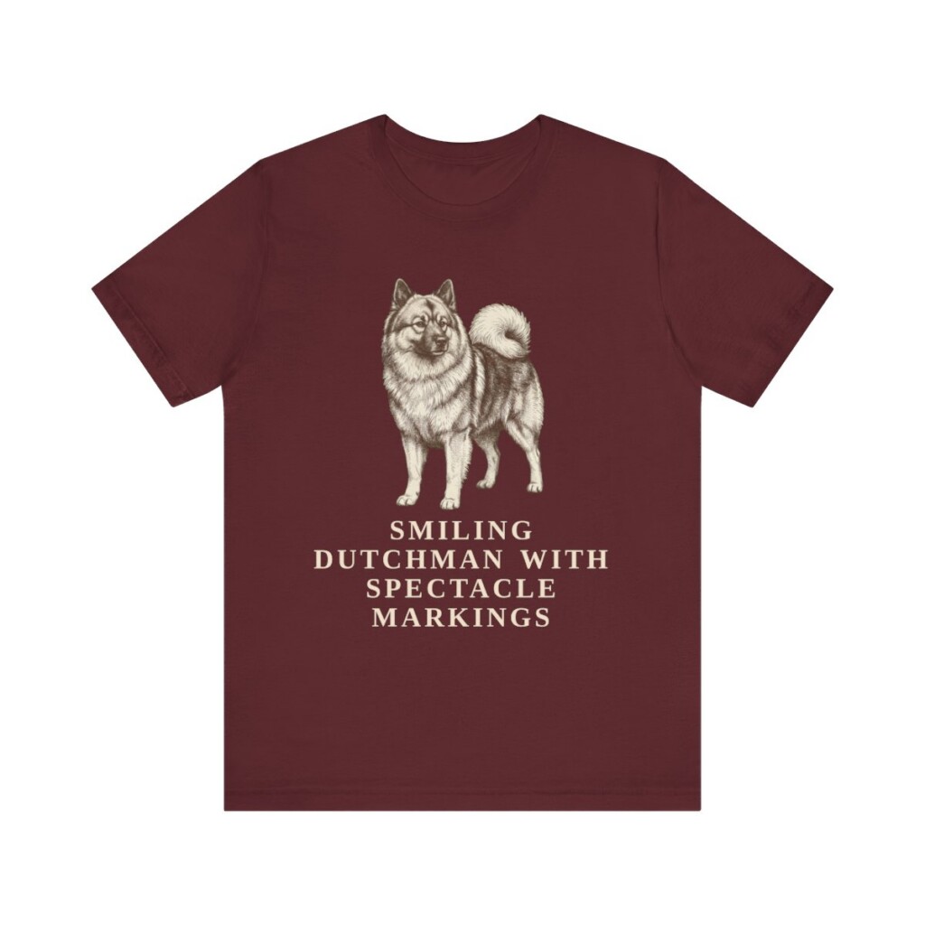 Keeshond Humor Shirt, Vintage Dog Sketch Tee, Dog Humor Gift