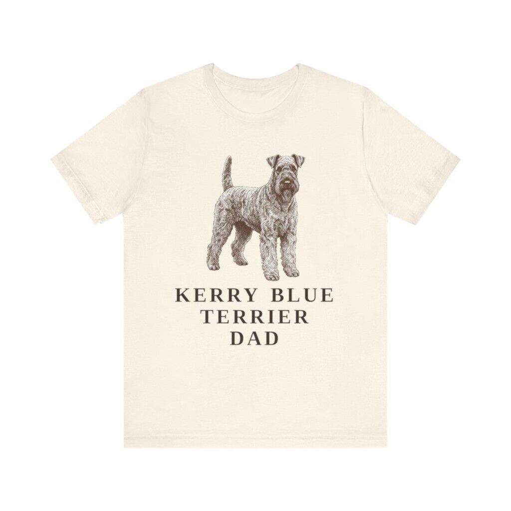 Kerry Blue Terrier Dad Shirt, Vintage Dog Sketch Tee, Dog Dad Gift