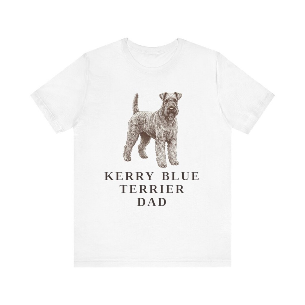Kerry Blue Terrier Dad Shirt, Vintage Dog Sketch Tee, Dog Dad Gift