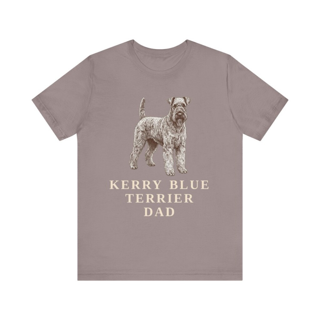 Kerry Blue Terrier Dad Shirt, Vintage Dog Sketch Tee, Dog Dad Gift