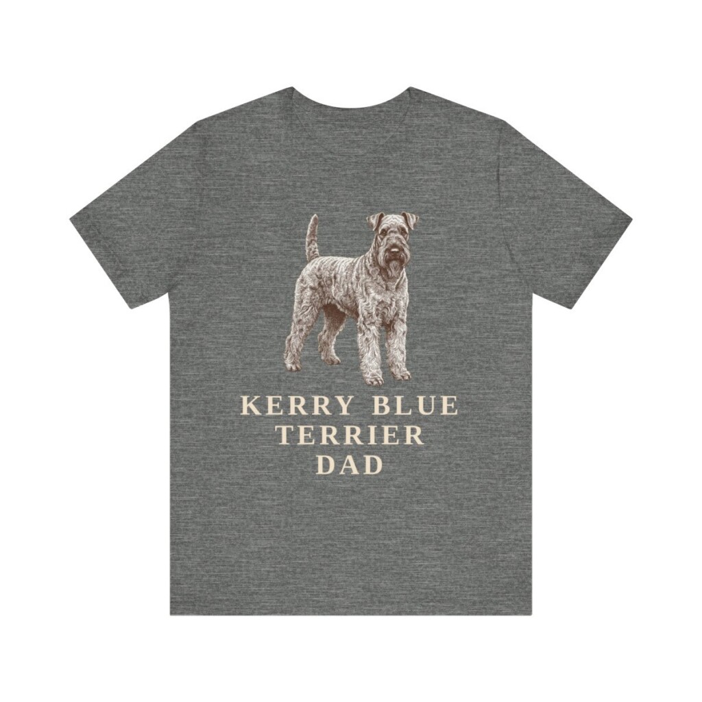 Kerry Blue Terrier Dad Shirt, Vintage Dog Sketch Tee, Dog Dad Gift