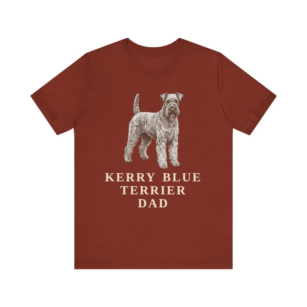 Kerry Blue Terrier Dad Shirt, Vintage Dog Sketch Tee, Dog Dad Gift