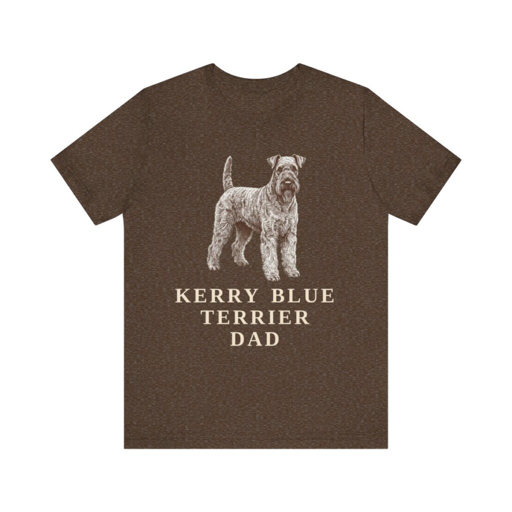 Kerry Blue Terrier Dad Shirt, Vintage Dog Sketch Tee, Dog Dad Gift