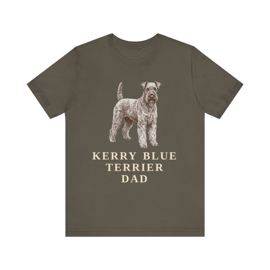 Kerry Blue Terrier Dad Shirt, Vintage Dog Sketch Tee, Dog Dad Gift