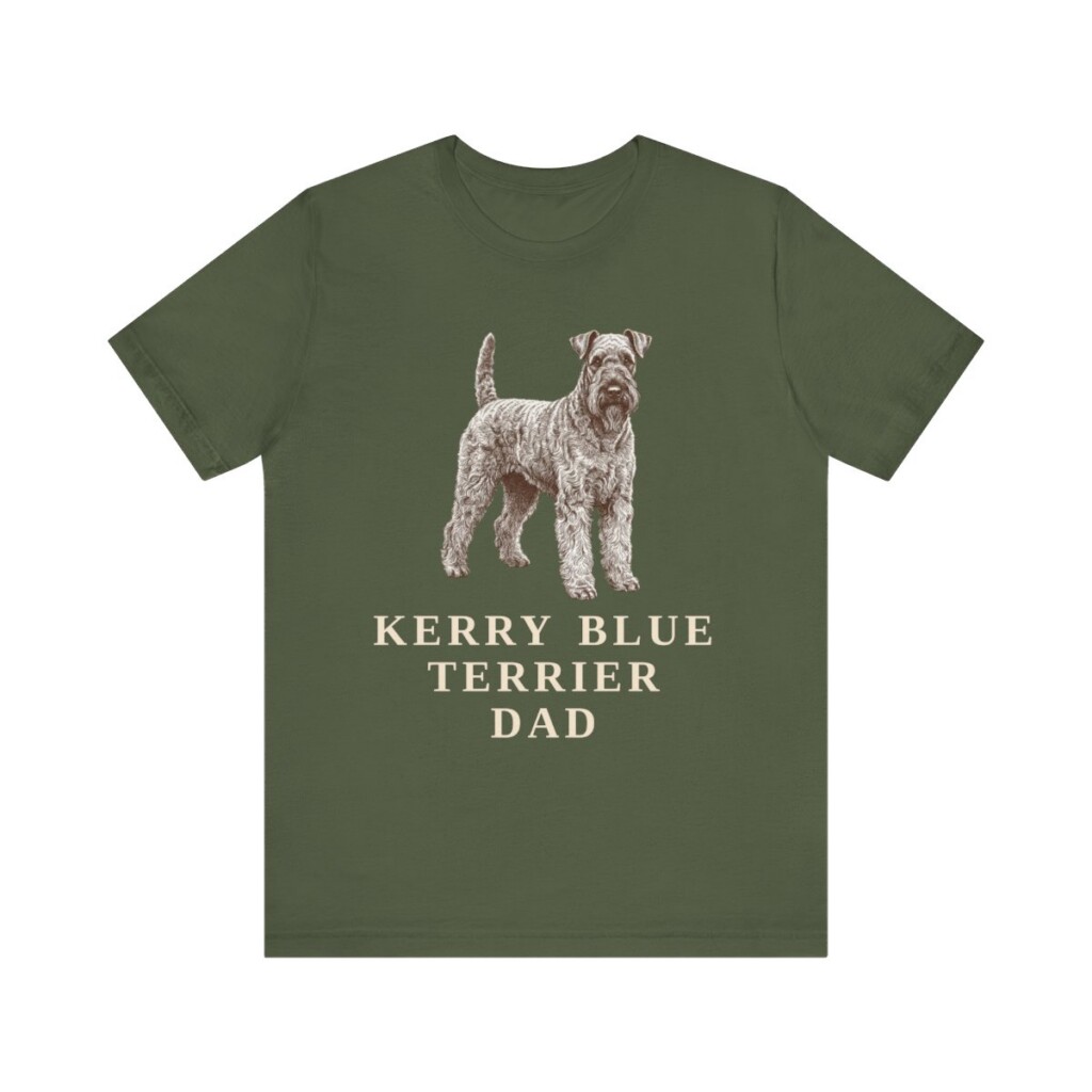 Kerry Blue Terrier Dad Shirt, Vintage Dog Sketch Tee, Dog Dad Gift