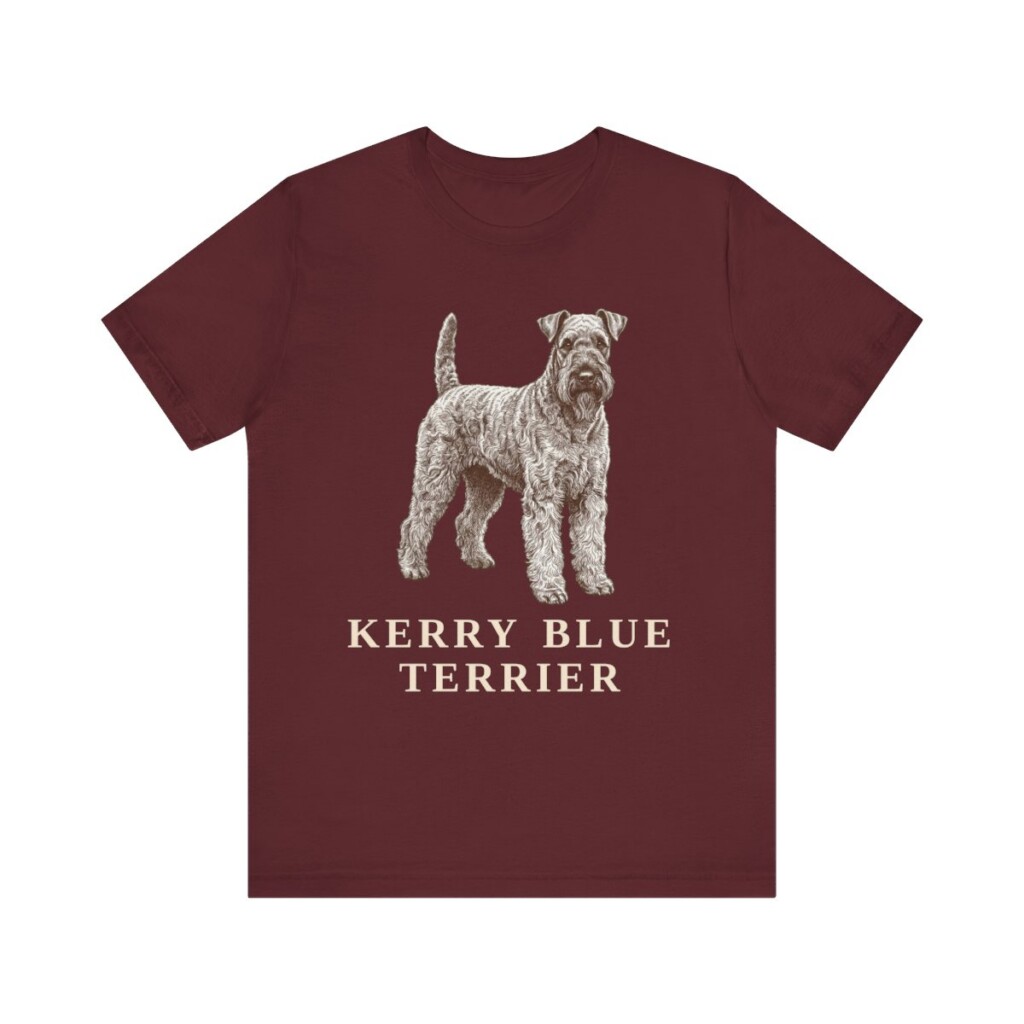 Kerry Blue Terrier Lover Shirt, Vintage Dog Sketch Tee, Dog Lover Gift Kerry Blue Terrier Lover Shirt, Vintage Dog Sketch Tee, Dog Lover Gift