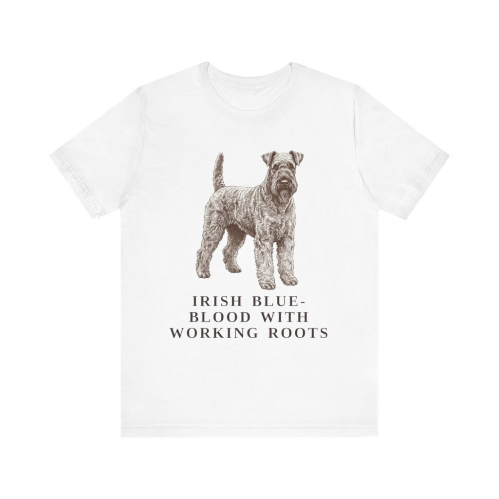 Kerry Blue Terrier Humor Shirt, Vintage Dog Sketch Tee, Dog Humor Gift