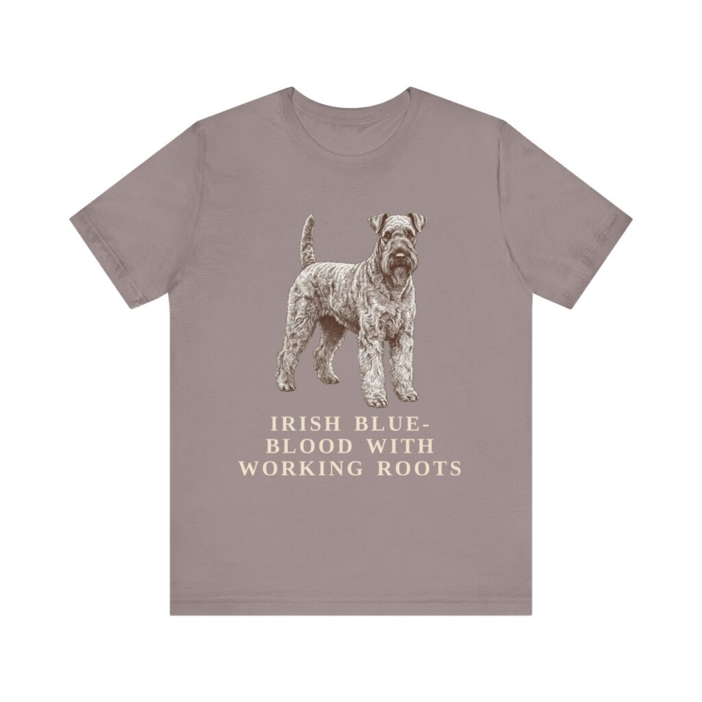 Kerry Blue Terrier Humor Shirt, Vintage Dog Sketch Tee, Dog Humor Gift