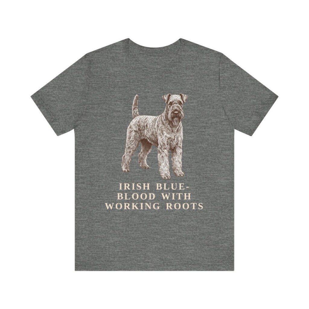 Kerry Blue Terrier Humor Shirt, Vintage Dog Sketch Tee, Dog Humor Gift