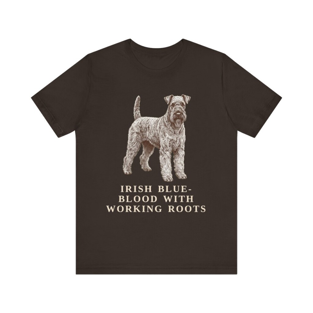 Kerry Blue Terrier Humor Shirt, Vintage Dog Sketch Tee, Dog Humor Gift