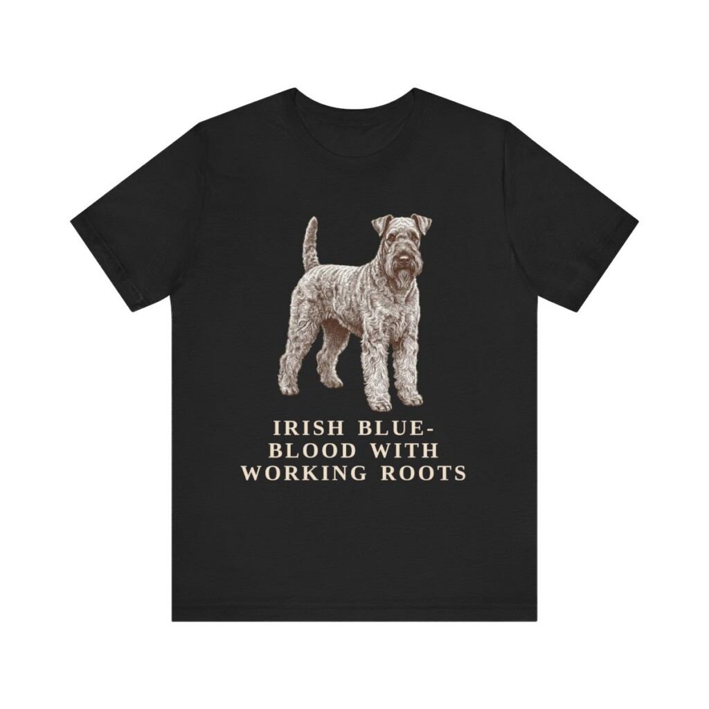Kerry Blue Terrier Humor Shirt, Vintage Dog Sketch Tee, Dog Humor Gift