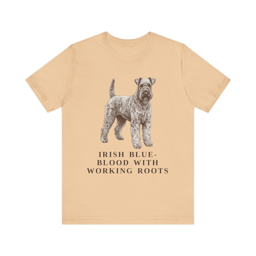 Kerry Blue Terrier Humor Shirt, Vintage Dog Sketch Tee, Dog Humor Gift