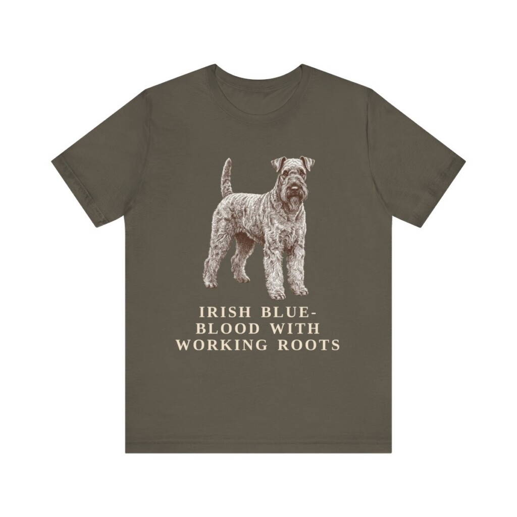 Kerry Blue Terrier Humor Shirt, Vintage Dog Sketch Tee, Dog Humor Gift