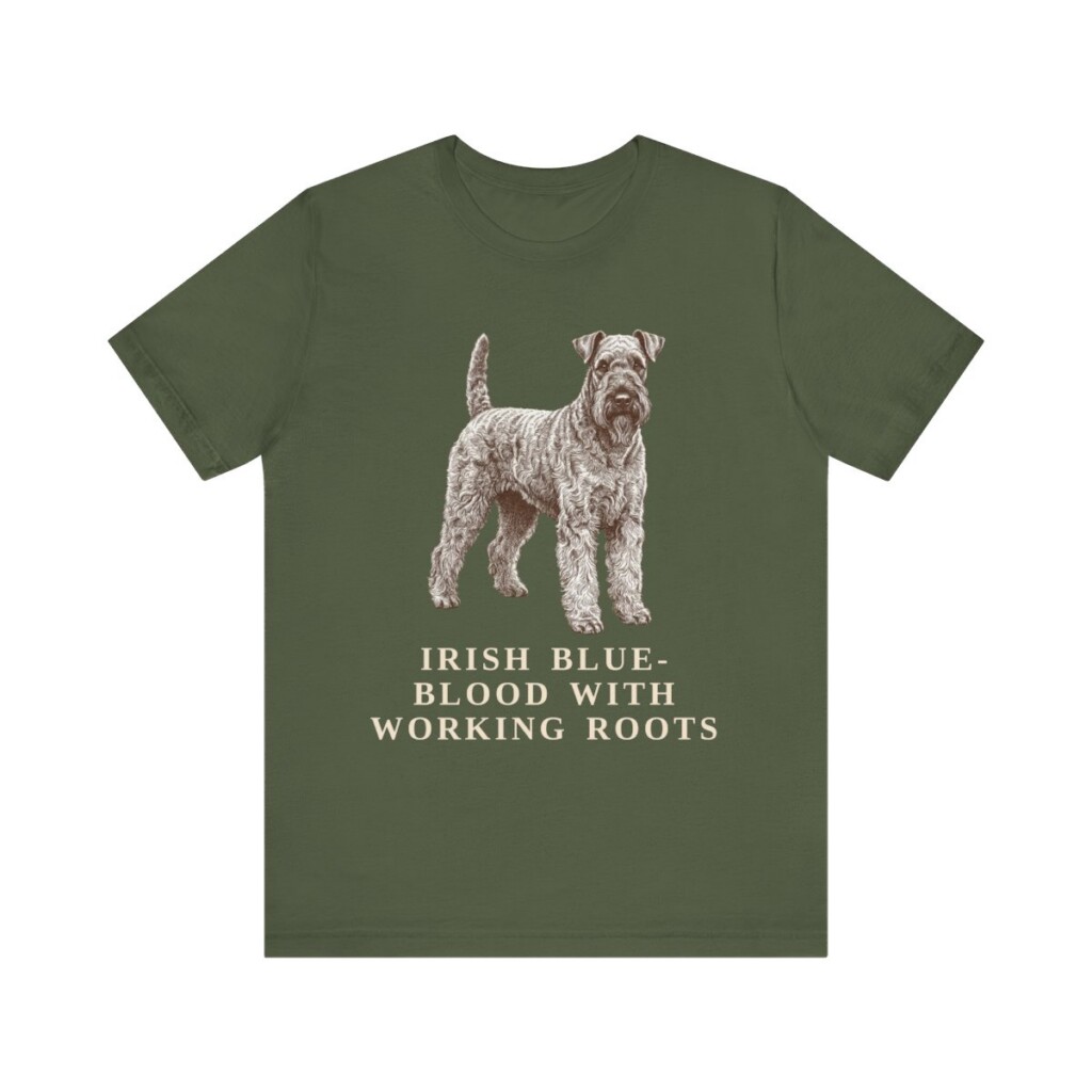 Kerry Blue Terrier Humor Shirt, Vintage Dog Sketch Tee, Dog Humor Gift