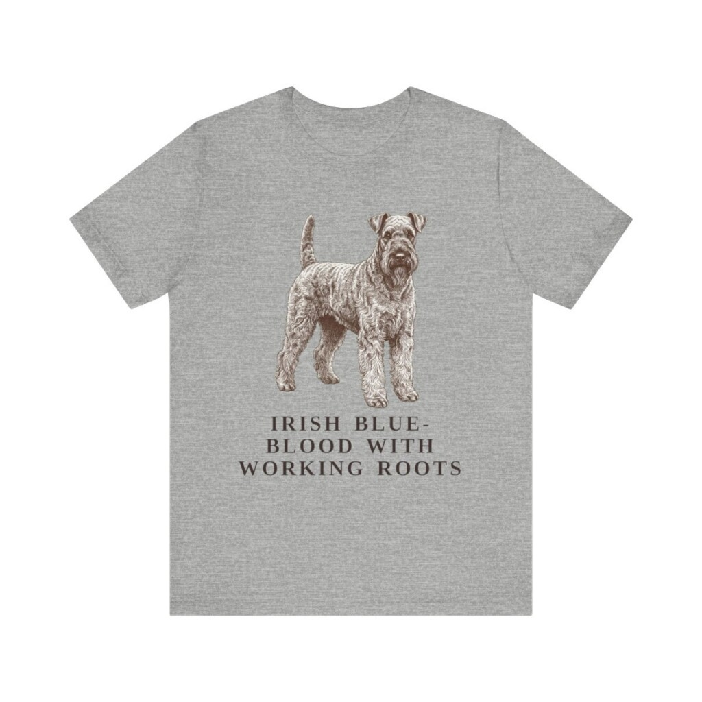 Kerry Blue Terrier Humor Shirt, Vintage Dog Sketch Tee, Dog Humor Gift
