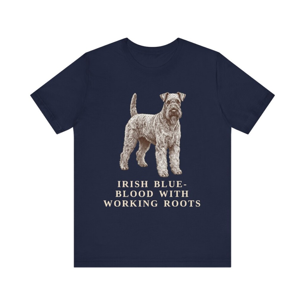 Kerry Blue Terrier Humor Shirt, Vintage Dog Sketch Tee, Dog Humor Gift