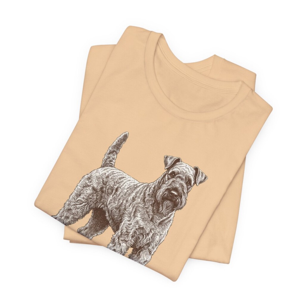 Kerry Blue Terrier Humor Shirt, Vintage Dog Sketch Tee, Dog Humor Gift