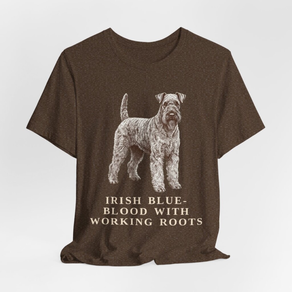 Kerry Blue Terrier Humor Shirt, Vintage Dog Sketch Tee, Dog Humor Gift