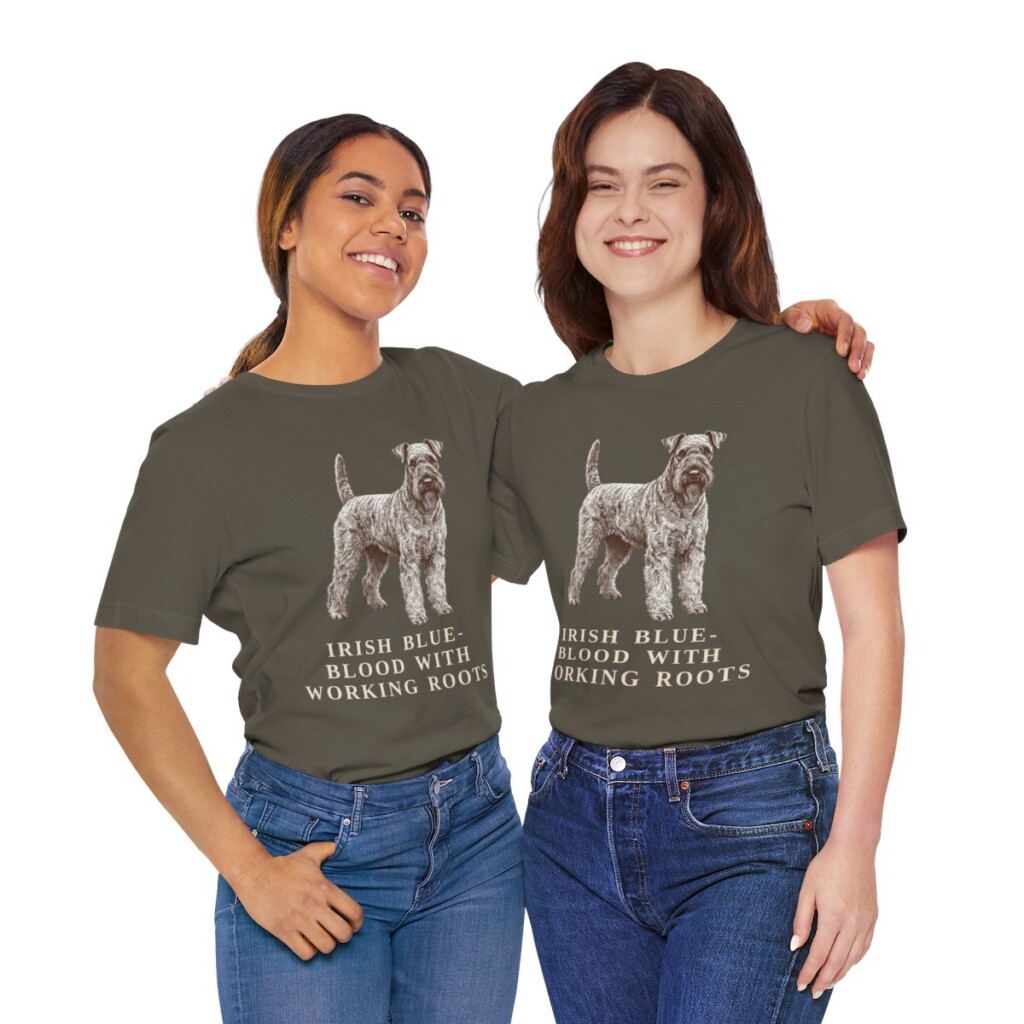 Kerry Blue Terrier Humor Shirt, Vintage Dog Sketch Tee, Dog Humor Gift