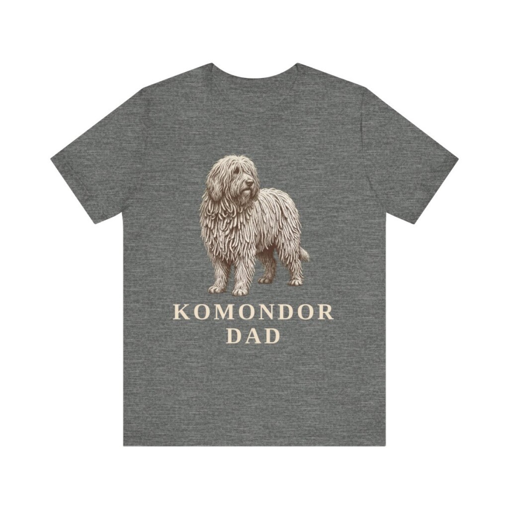 Komondor Dad Shirt, Vintage Dog Sketch Tee, Dog Dad Gift